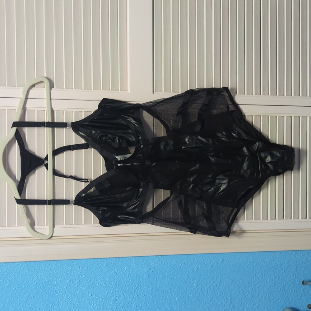 Torrid Black Mesh Cutout Bodysuit